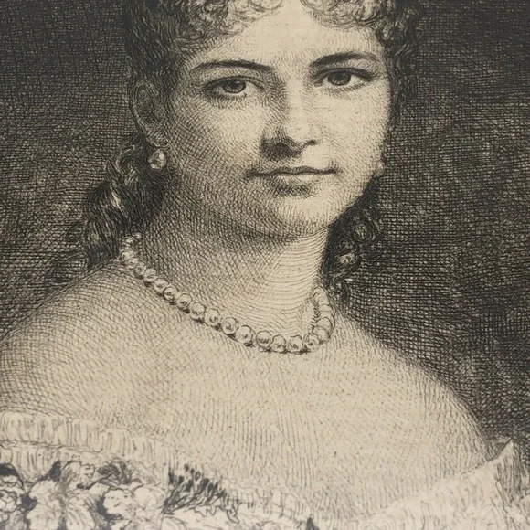 Antique Etching D Huntington Portrait 1889 - Picture 6 of 12